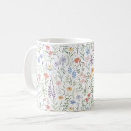 Kokette Vrouwelijke Wilde Bloemenweide Koffiemok