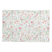 Kokette Wilde Bloemenweide Roze Kussensloop (Achterkant)
