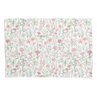 Kokette Wilde Bloemenweide Roze Kussensloop