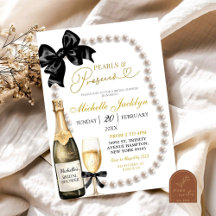 Kokette Zwarte Parels en Prosecco Bruidsdouche