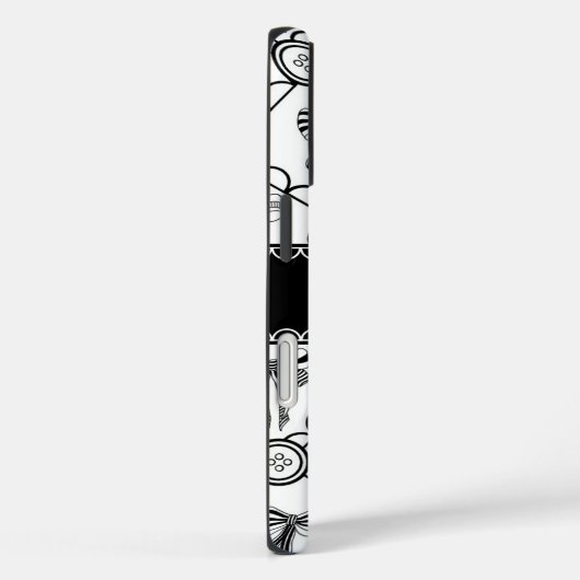 Kokette Zwarte Strik Case-Mate iPhone Case (Achterkant / Rechts)