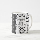 Kokette Zwarte Strik Koffiemok (Voorkant rechts)