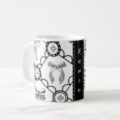 Kokette Zwarte Strik Koffiemok (Voorkant links)