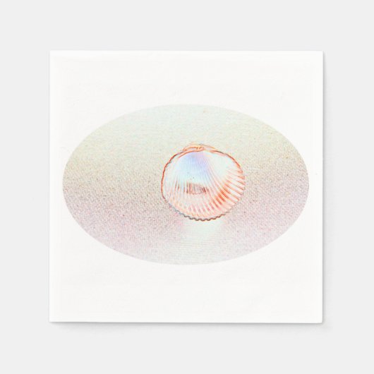 kokkelomgekeerde omtrek zeeschelpontwerp servetten (Voorkant)