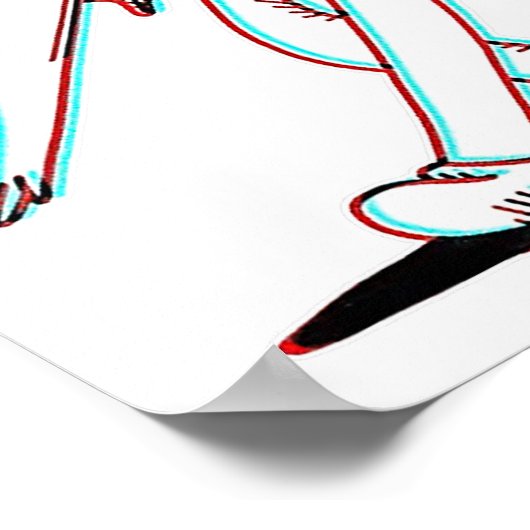 Koko De Clown Ghost Glitch Dansen Poster (Hoek)