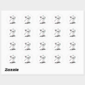 Koko De Clown Ghost Glitch Dansen Ronde Sticker (Vel)
