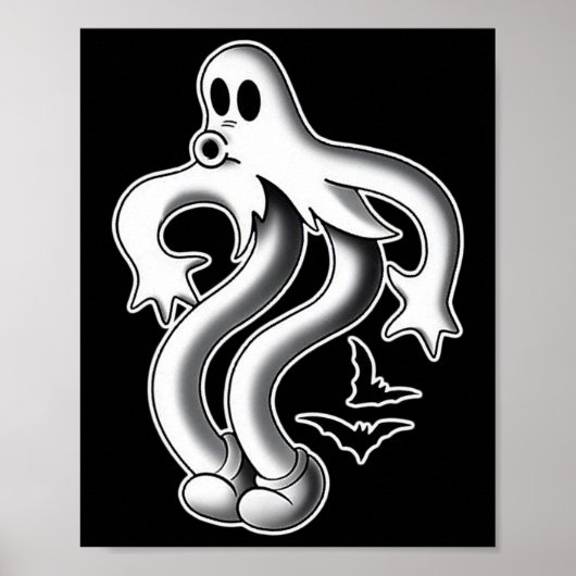 Koko De Clown Ghost Spooky Ts Poster (Voorkant)