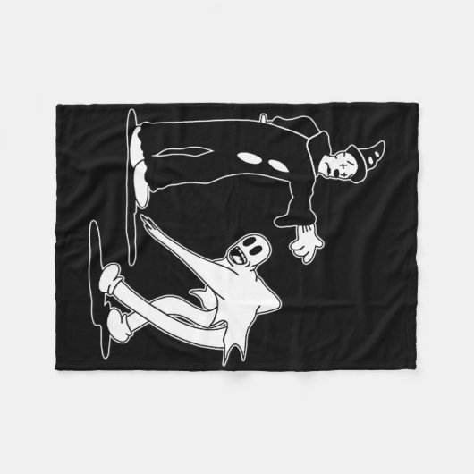 Koko De Clown Spook Magische Dans Fleece Deken (Voorkant (Horizontaal))