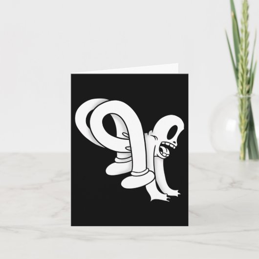 Koko de clown spook Twisty Blackwork Kaart (Voorkant)