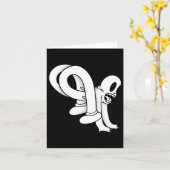 Koko de clown spook Twisty Blackwork Kaart (Gele Bloem)