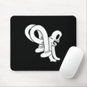 Koko de clown spook Twisty Blackwork Muismat (Met muis)