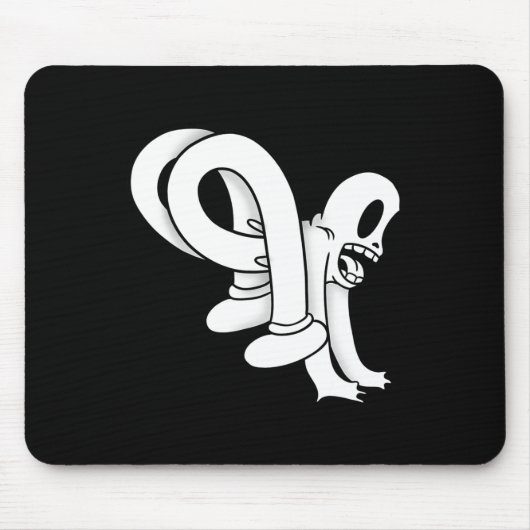 Koko de clown spook Twisty Blackwork Muismat (Voorkant)