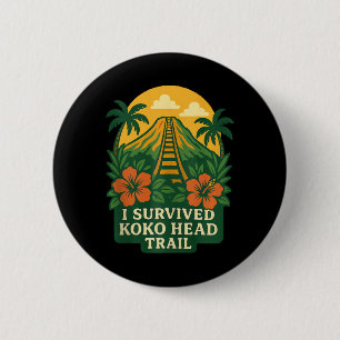 Koko Head Trail Hawaï Oahu Hawaïaans Wandel Hiken Ronde Button 5,7 Cm