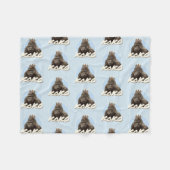 Koko The Gorilla Wearing Crown Fleece Deken (Voorkant (Horizontaal))