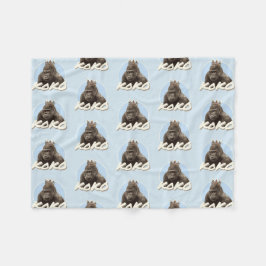 Koko The Gorilla Wearing Crown Fleece Deken