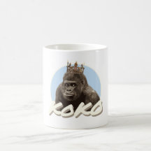 Koko The Gorilla Wearing Crown