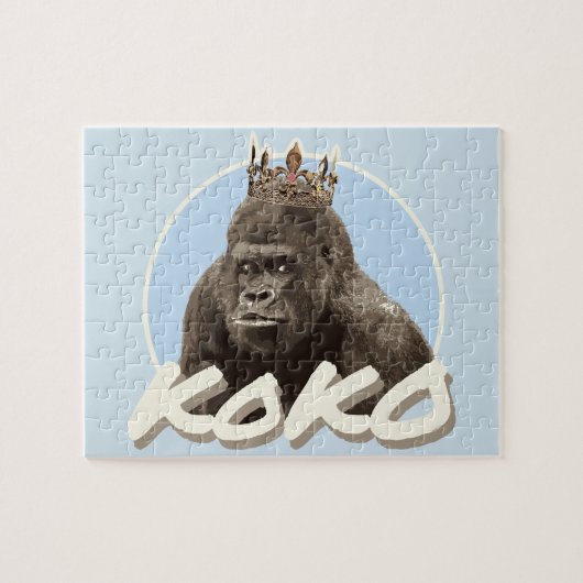 Koko The Gorilla Wearing Crown Legpuzzel (Horizontaal)