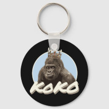 Koko The Gorilla Wearing Crown