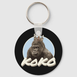 Koko The Gorilla Wearing Crown Sleutelhanger