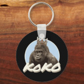 Koko The Gorilla Wearing Crown Sleutelhanger (Voorkant)