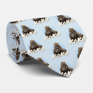 Koko The Gorilla Wearing Crown Stropdas