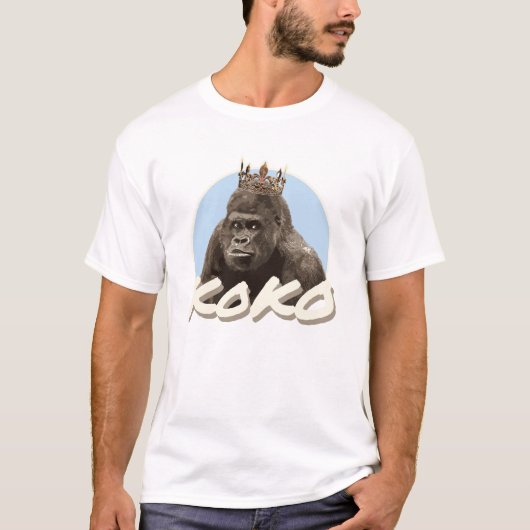 Koko The Gorilla Wearing Crown T-shirt (Voorkant)
