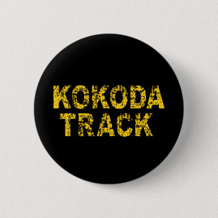 Kokoda Track, roesterende tekst 6 cm rondebadge Ronde Button 5,7 Cm