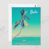  kokokospalmen op de Fiji-eilanden reizen Briefkaart (Voorkant / Achterkant)