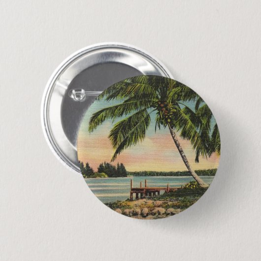 kokokospalmen ronde button 5,7 cm (Voorkant /achterkant)