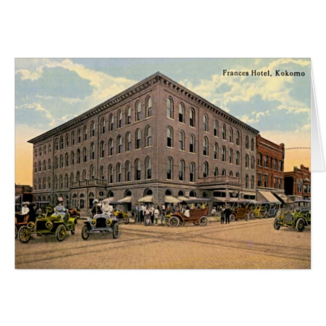 Kokomo, Indiana Frances Hotel 1910 (Voorkant Horizontaal)
