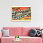 Kokomo, Indiana - grote letterscènes Canvas Afdruk (Insitu (Woonkamer))