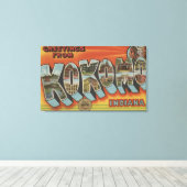 Kokomo, Indiana - grote letterscènes Canvas Afdruk (Insitu (Houten vloer))