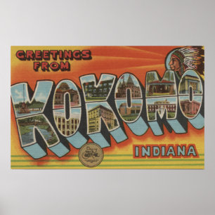 Kokomo, Indiana - grote letterscènes Poster