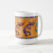 Kokopelli 3D Anasazi Native Amerikaans Motief Koffiemok (Voorkant rechts)