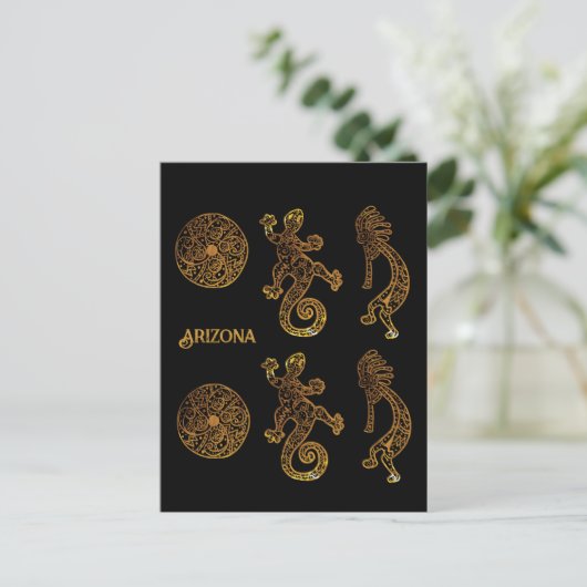 Kokopelli Art Briefkaart (Staand voorkant)