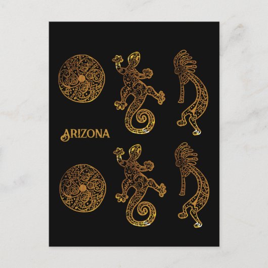 Kokopelli Art Briefkaart (Voorkant)