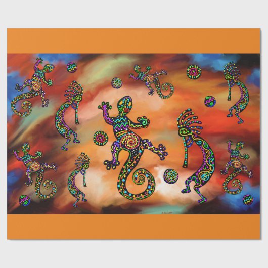 Kokopelli Art Cadeaupapier (Vlak)