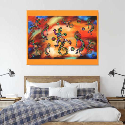 Kokopelli Art Canvas Afdruk (Insitu (Slaapkamer))