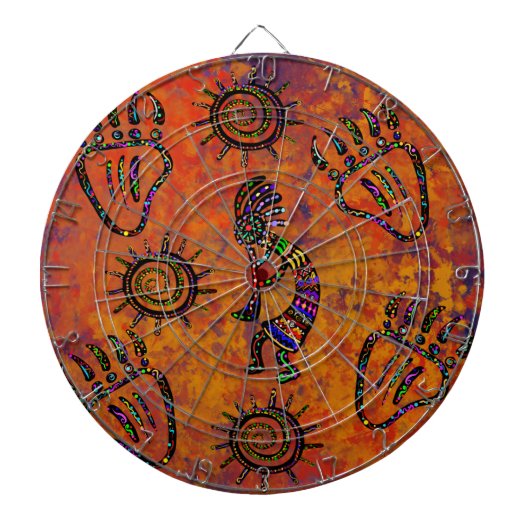 Kokopelli Art Dartbord (Voorkant)