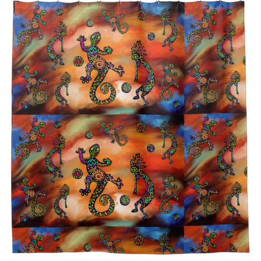 Kokopelli Art Douchegordijn (Voorkant)