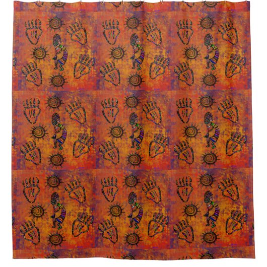 Kokopelli Art Douchegordijn (Voorkant)
