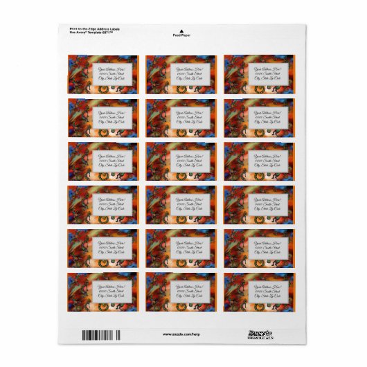 Kokopelli Art Etiket (Full Sheet)