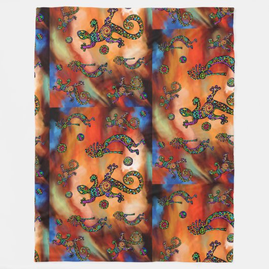 Kokopelli Art  Fleece Deken (Voorkant)