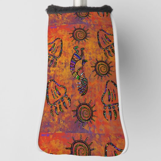 Kokopelli Art Golfheadcover (Draai 90)