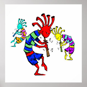 Kokopelli Art Music Trio Poster