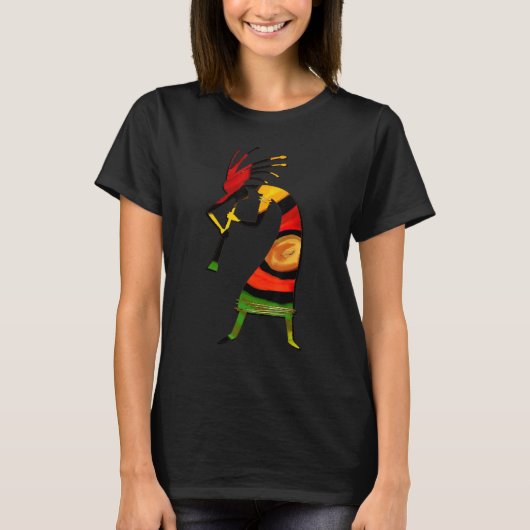 kokopelli Art Native American 6 T-shirt (Voorkant)