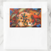 Kokopelli Art Rechthoekige Sticker (Tas)