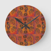 Kokopelli Art Ronde Klok (Voorkant)