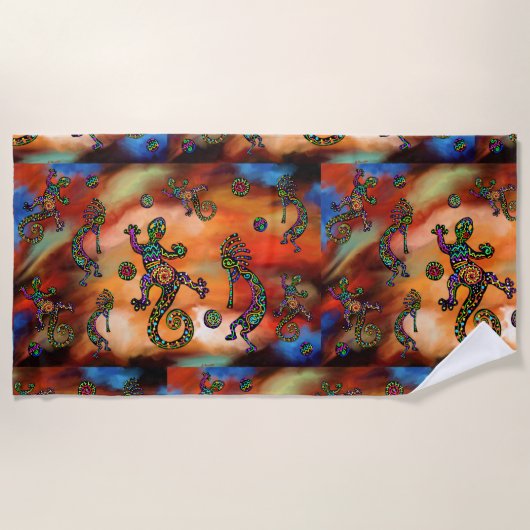 Kokopelli Art Strandlaken (Voorkant)