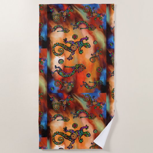 Kokopelli Art Strandlaken (Voorkant)